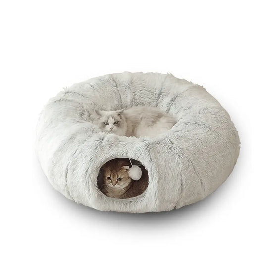 2 In 1 Round Tunnel Cat Beds - Cat Beds