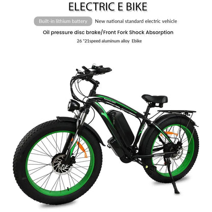 2000W Motor Electric Bike Adults - 31 MPH Electric Bike With 26 Inches Fat Tire 20AH Removable Battery Hydraulic Disc