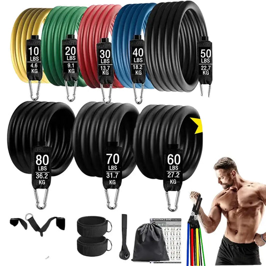 Fitness Exercises Resistance Bands Set - Resistance Bands