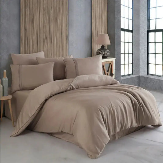 Hobby Modal Silk Double Bedlinen Milk Coffee Color - Sütlü Kahve - Bedding