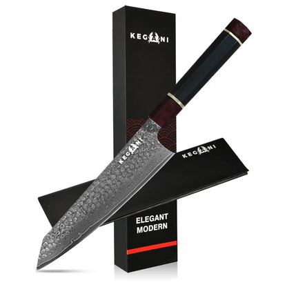 Kegani Kiritsuke Knife - 8 Inch Professional Japanese Chef’s Knife 67 Layers Japanese VG-10 Damascus Steel