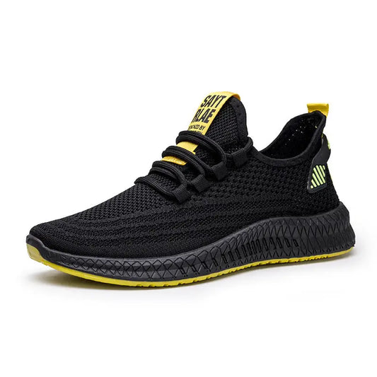 Men’s shoes flying woven sneakers casual shoes - Yellow / 39 - Shoes