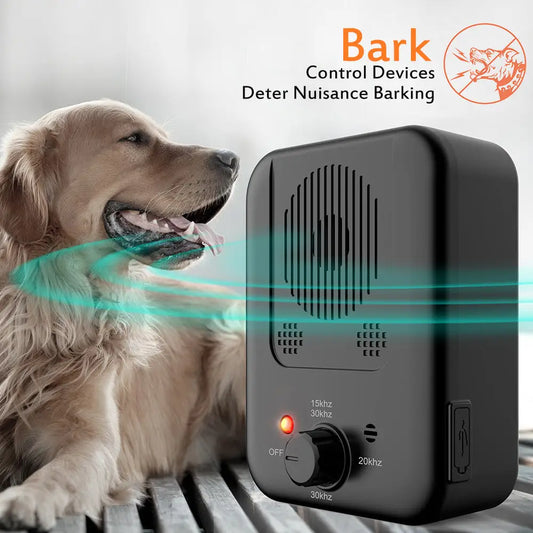 Pets Dog Anti Barking Device Pet Dog Ultrasonic Anti Barking Collars Repeller Outdoor Dogs Stop No Bark Control