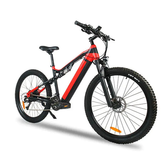 Red 500W Electric Ebike - 27.5 Inch Electric Mountain Bicycle 48V 27 Speed - Bafang Motor - Red - Cycling