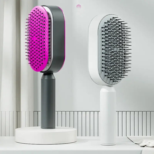 Self Cleaning Anti-Static Hair Brush - Self Cleaning Anti-Static Hair Brush