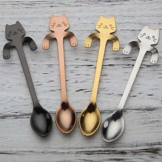 Stainless Steel Cat Teaspoons - Pet Supplies