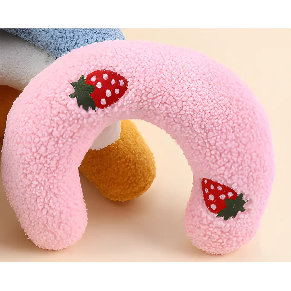 U-shaped Pet Pillows - Pink Strawberry 2 - U-shaped Pet Pillows