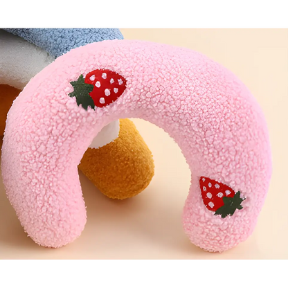 U-shaped Pet Pillows - Pink Strawberry 2 - U-shaped Pet Pillows