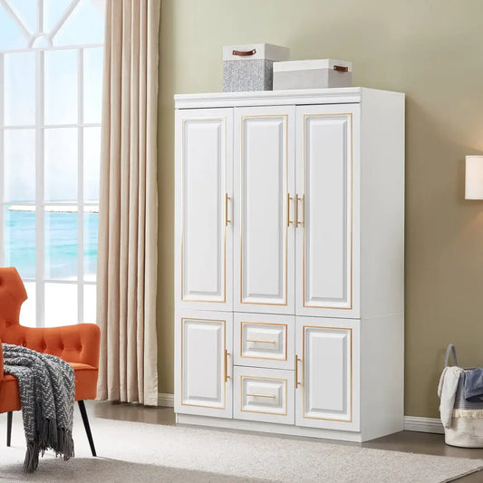 YG-5 Armoire Wardrobe - White - Armoire & Wardrobe